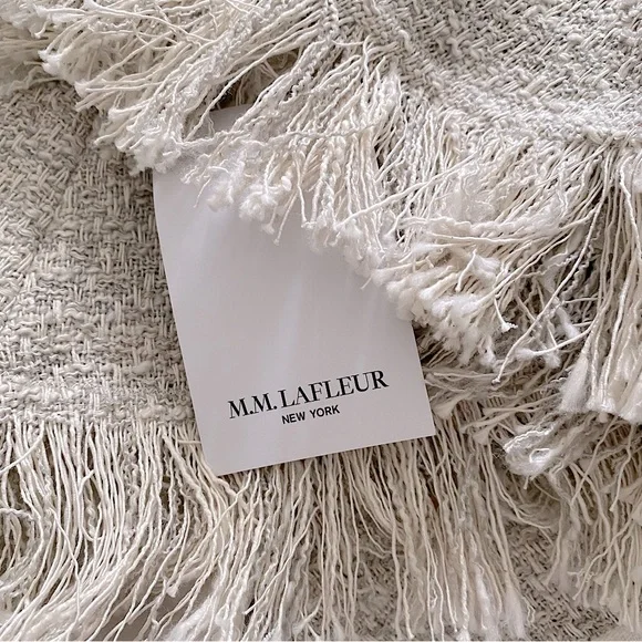 MM LAFLEUR LINDSAY COTTON TWEED SWING DRESS ELEGANT ROMANTIC CAREER Gray Ivory 6 - Picture 9 of 10